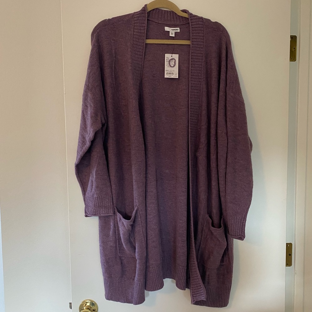 New with tags very soft purple cardigan